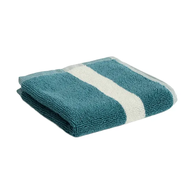 Stripe Handtuch Petrol blue, 30x29 från HAY – produktbild