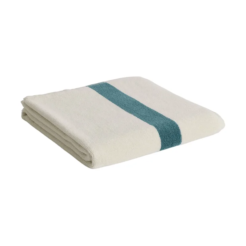 Stripe Handtuch Petrol blue, 70x140 cm från HAY – produktbild