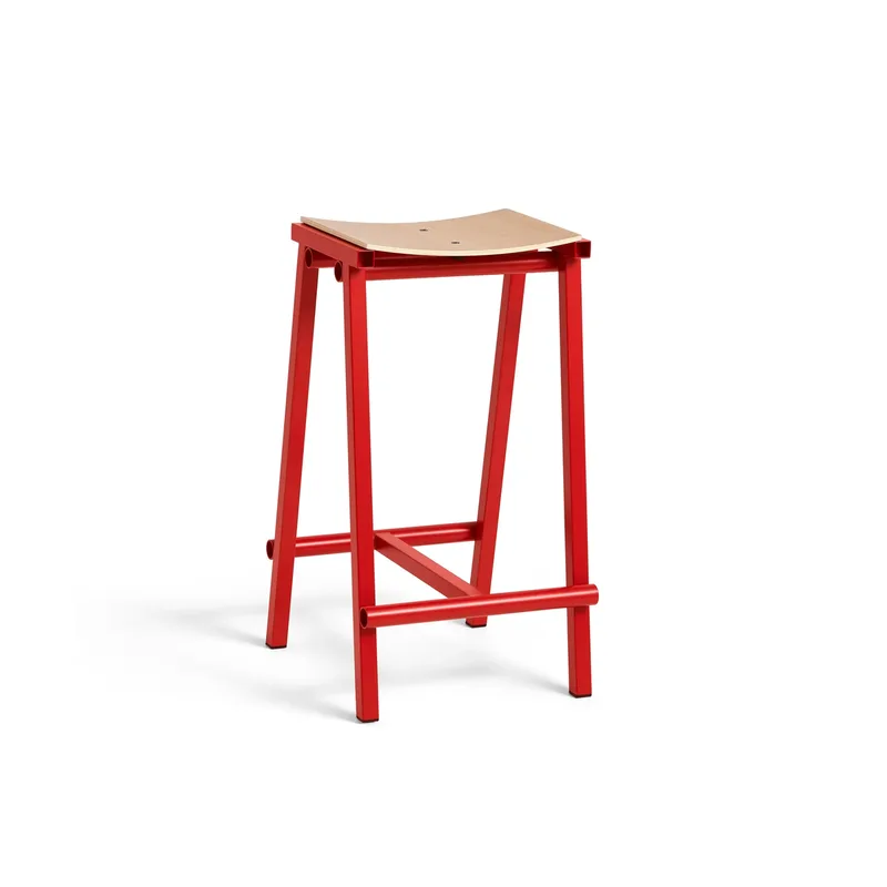 Taburete 8 Low Barhocker 65 cm Signal red från HAY – produktbild