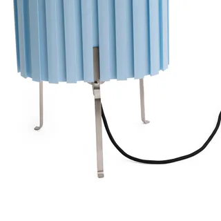tafellamp Canelé, hoogte 37 cm, E14, textiel de HAY en Bleu clair – photo du produit 4 sur 5