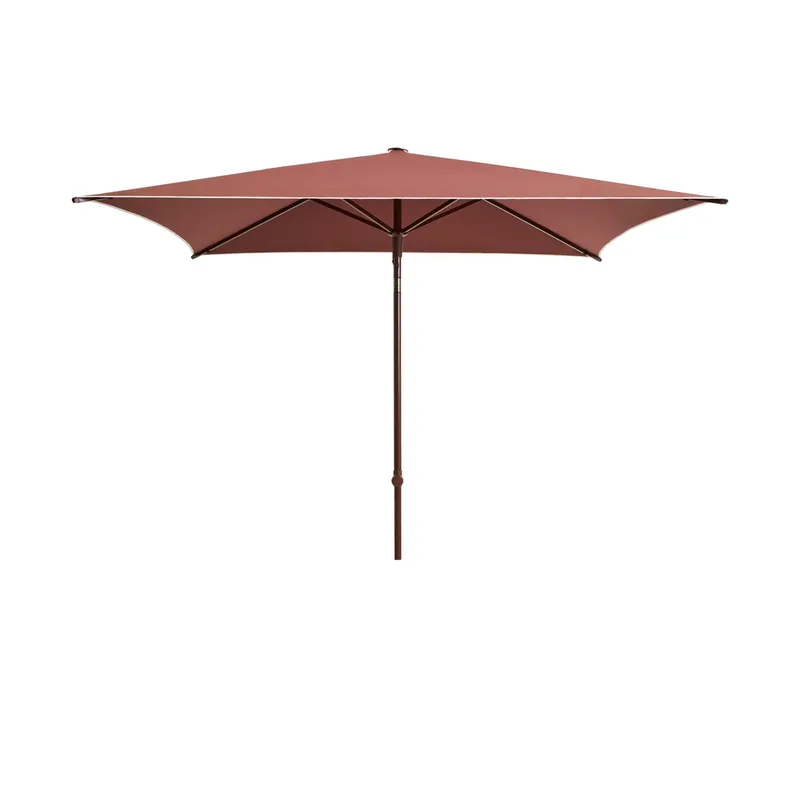 Terrazza Square Sonnenschirm Off white-burgundy von HAY – Produktfoto