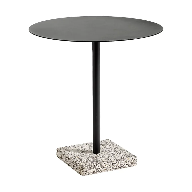 Terrazzo Esstisch Ø70 cm Grey terrazzo-anthracite von HAY – Produktfoto