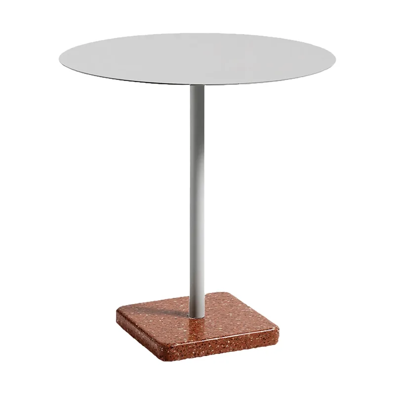Terrazzo Esstisch Ø70 cm Red terrazzo-sky grey von HAY – Produktfoto