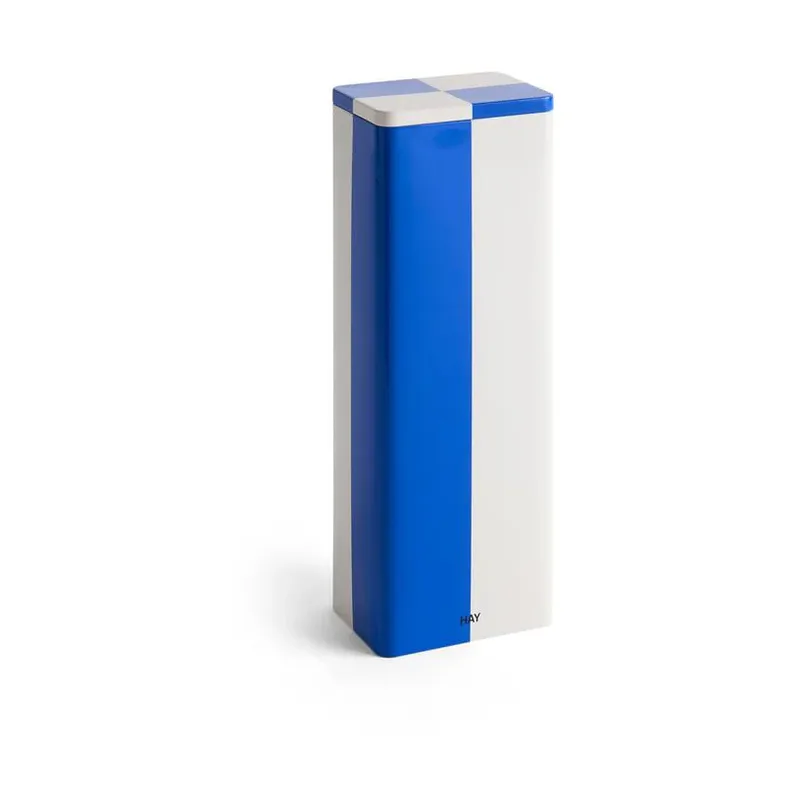 Tin Container Slim Vorratsdose Slim blue-off white by HAY – product photo