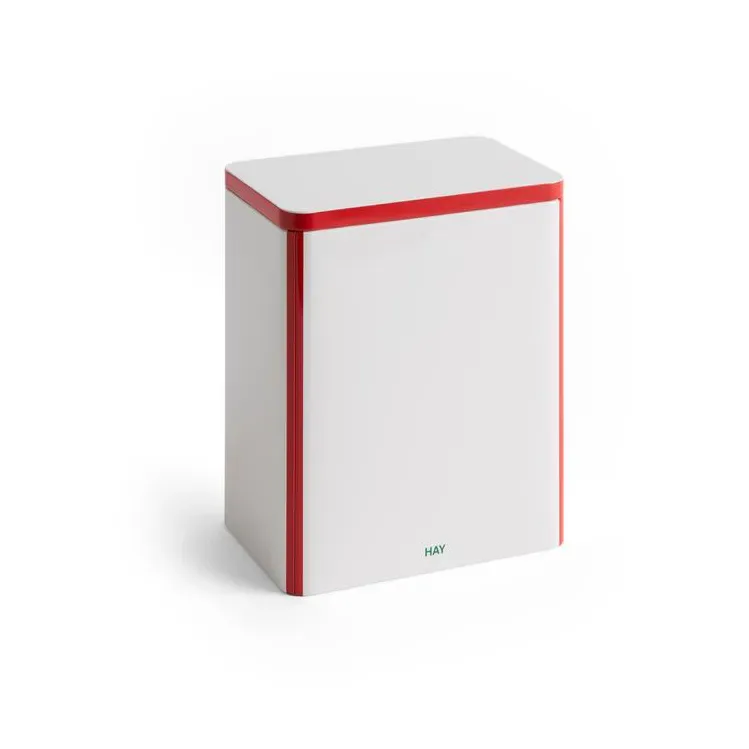 Tin Container Verwahrungsdose large Off white-rot by HAY – product photo