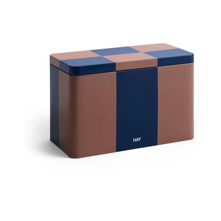 Tin Container Verwahrungsdose medium Brown-midnight blue by HAY – product photo