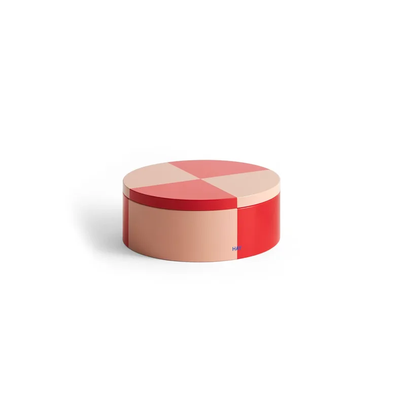 Tin Container Verwahrungsdose Round red-soft pink van HAY – productfoto