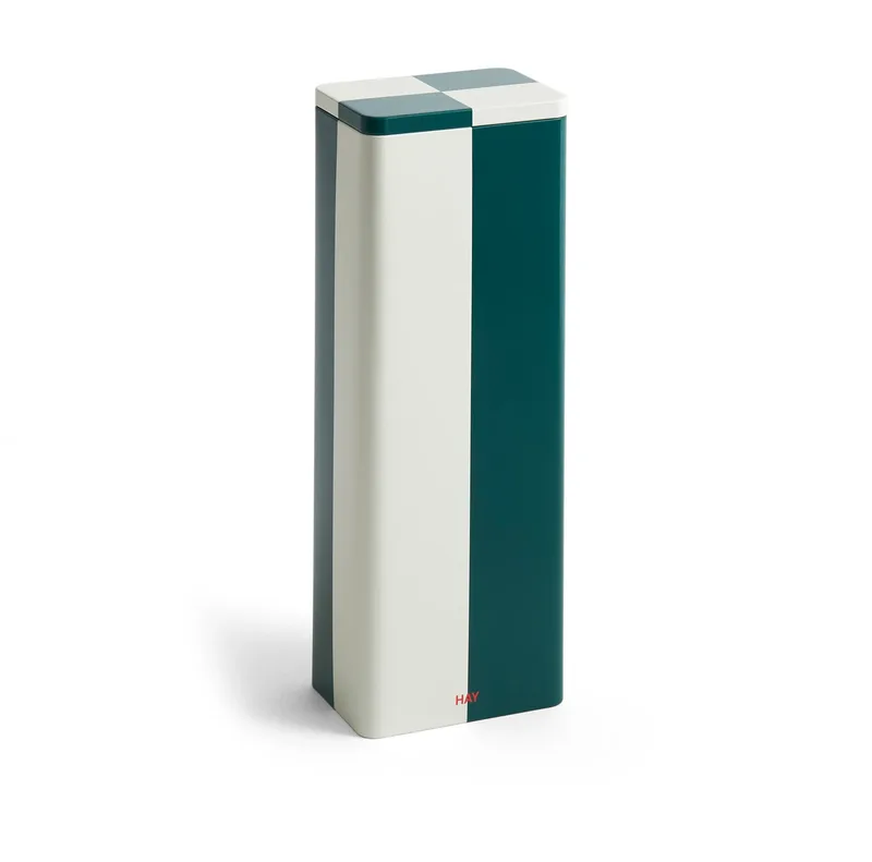 Tin Container Verwahrungsdose Slim green-off white by HAY – product photo