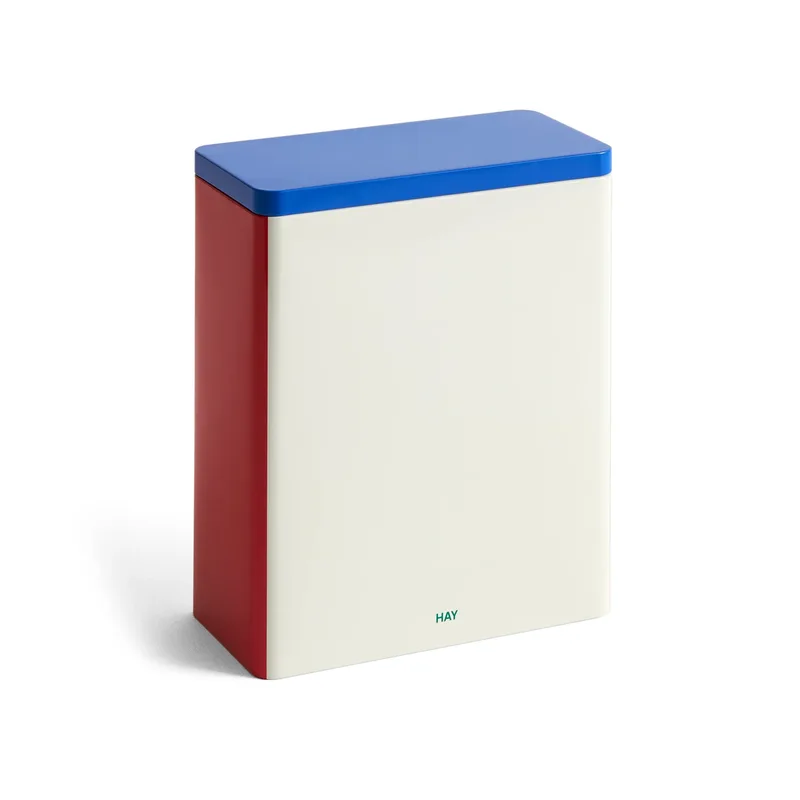 Tin Container Verwahrungsdose x-large Off white-blue-red by HAY – product photo