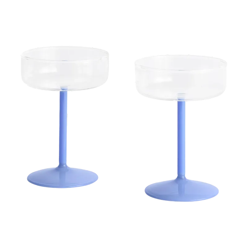 Tint coupeglas 20 cl 2er-Pack Clear-jade light blue by HAY – product photo