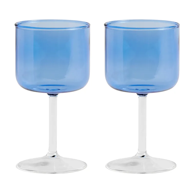 Tint Weinglas 25cl 2er-Pack Blau-klar van HAY – productfoto
