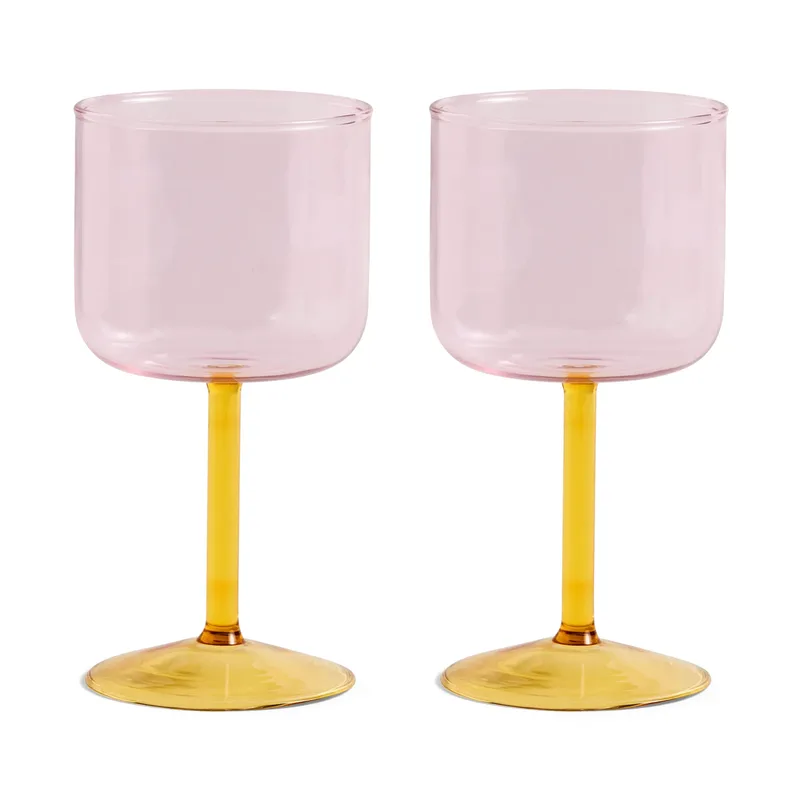 Tint Weinglas 25cl 2er-Pack Rosa-gelb van HAY – productfoto