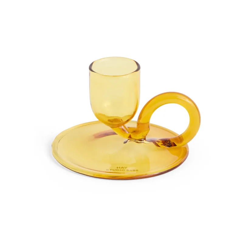 Tiny Kerzenhalter curved Yellow by HAY – product photo