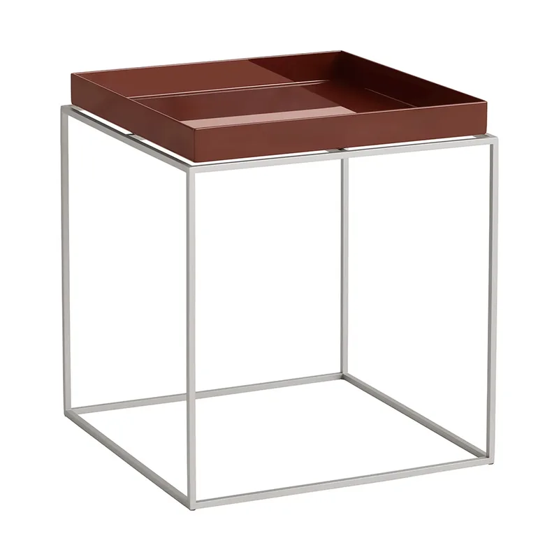 Tray Table mittelhoher Beistelltisch Chocolate-Silikon grau, 40x40x44 cm by HAY – product photo