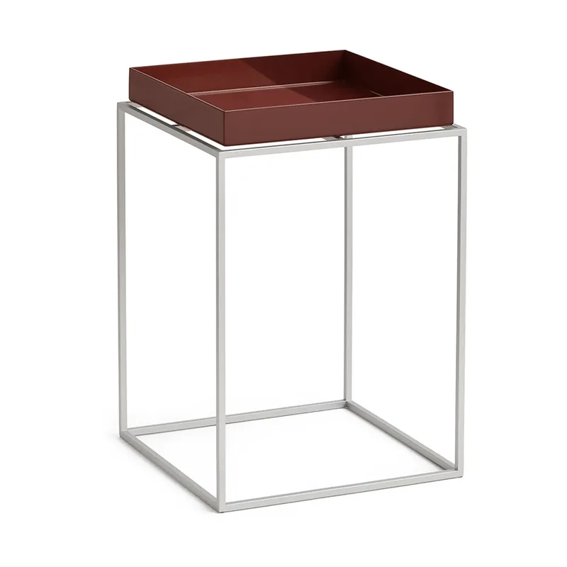 Tray Table mittelhoher Beistelltisch Chocolate-Silikon grau, 30x30x44 cm från HAY – produktbild