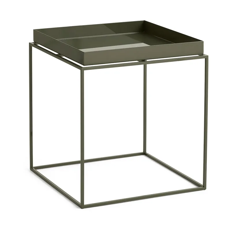 Tray Table mittelhoher Beistelltisch Olivgrün, 40x40x44 cm by HAY – product photo