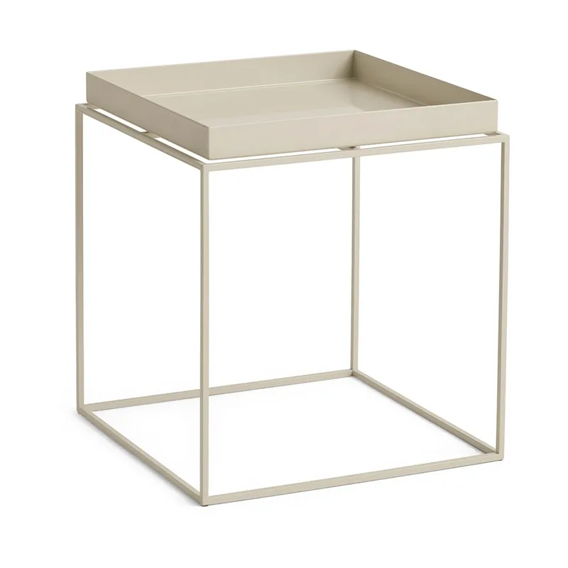 Tray Table mittelhoher Beistelltisch Warmes Beige, 40x40x44 cm by HAY – product photo