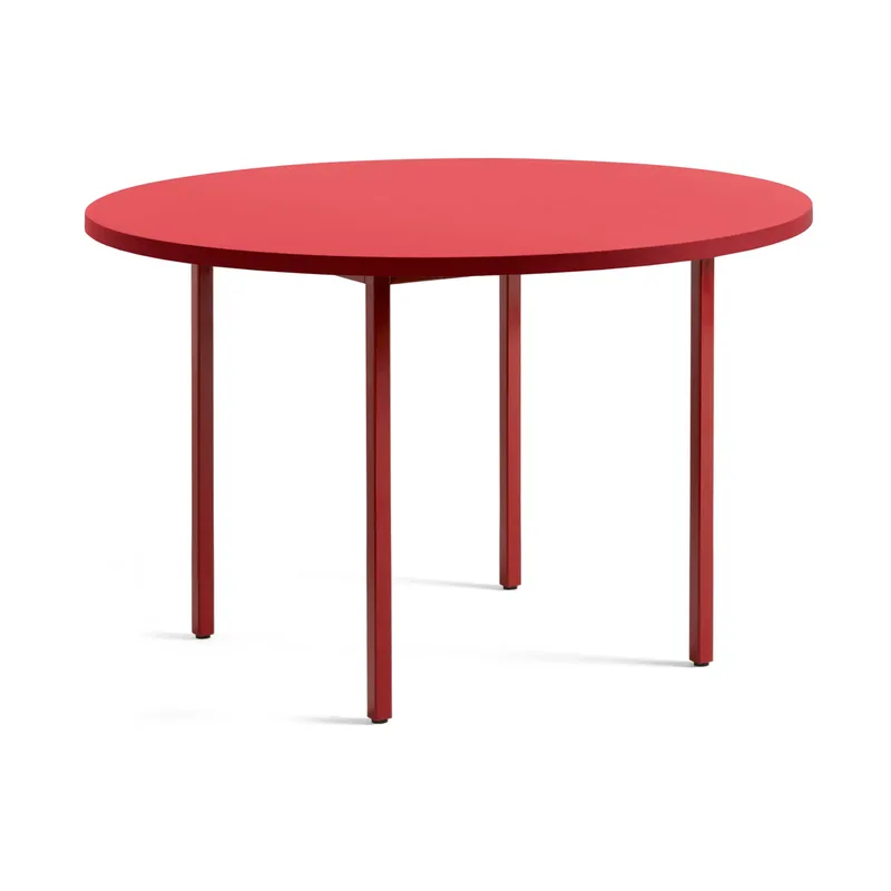 Two-Colour Esstisch Ø120 cm Maroon red-red by HAY – product photo