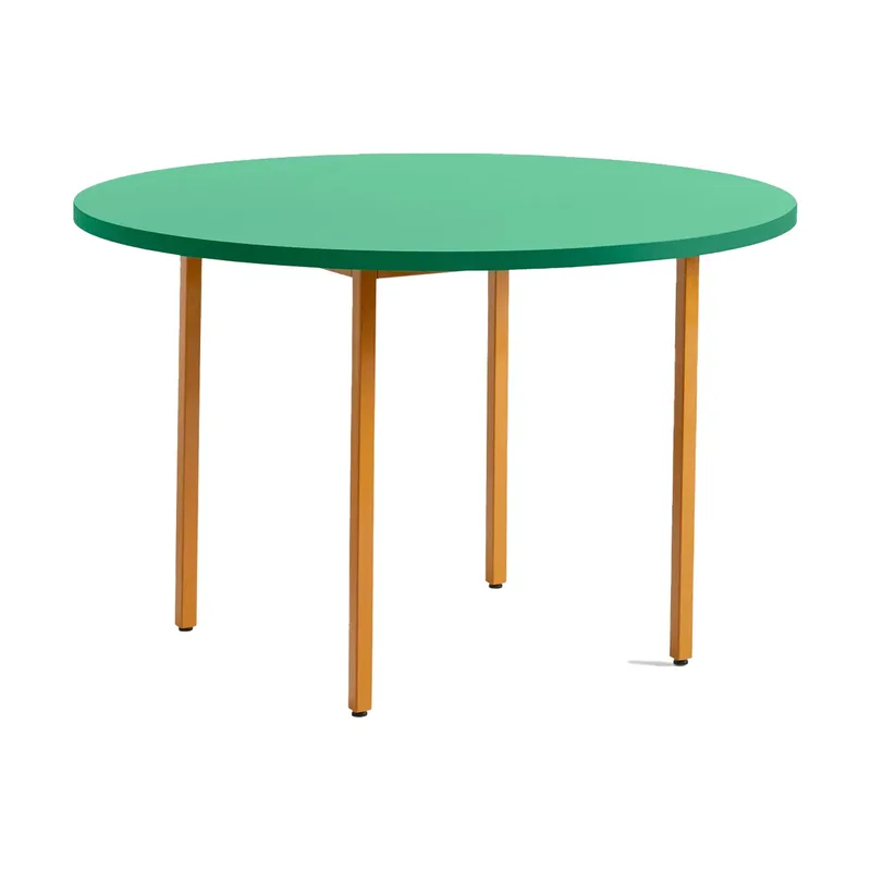 Two-Colour Esstisch Ø120 cm Ochre-green mint de HAY – photo du produit