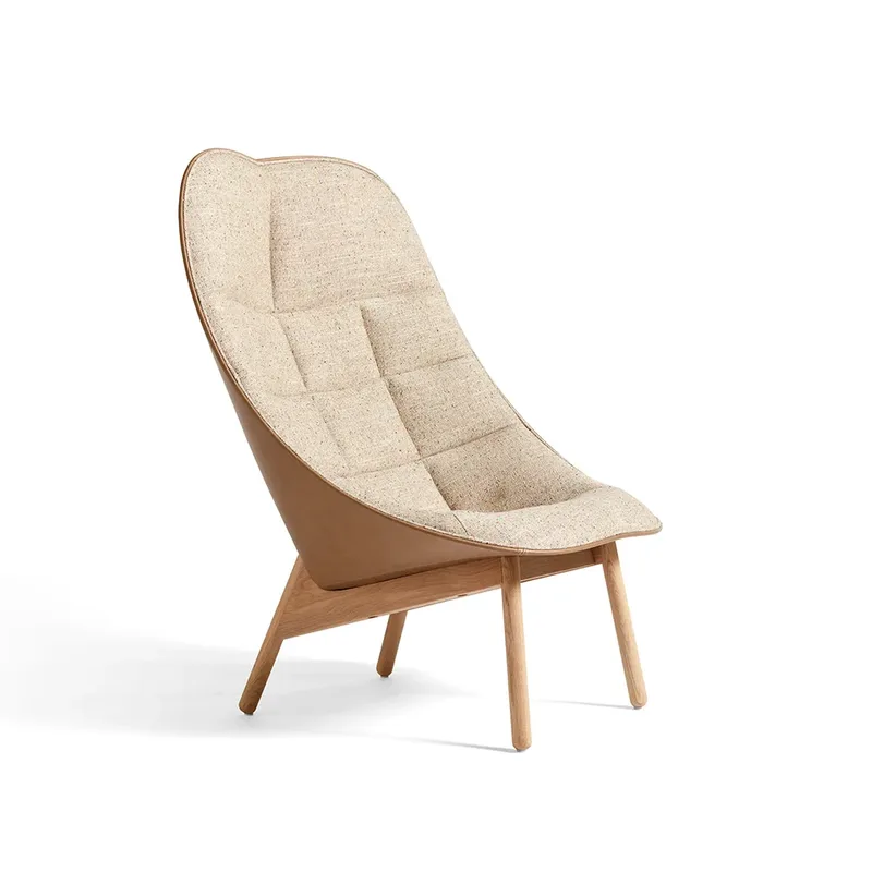 Uchiwa Quilt Loungesessel Bolgheri lgg60 melange-Eiche-sense nougat från HAY – produktbild