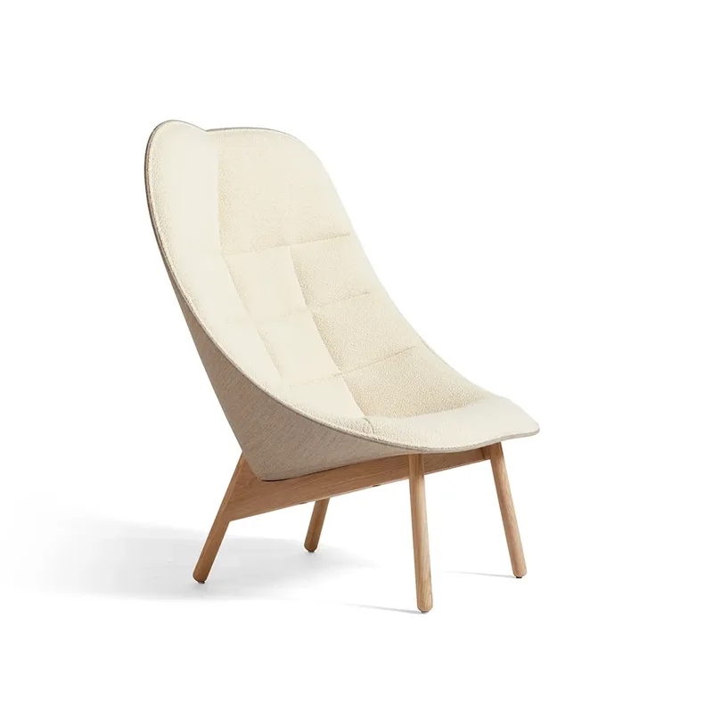 Uchiwa Quilt Loungesessel Cream A5-Eiche-Canvas 244 by HAY – product photo
