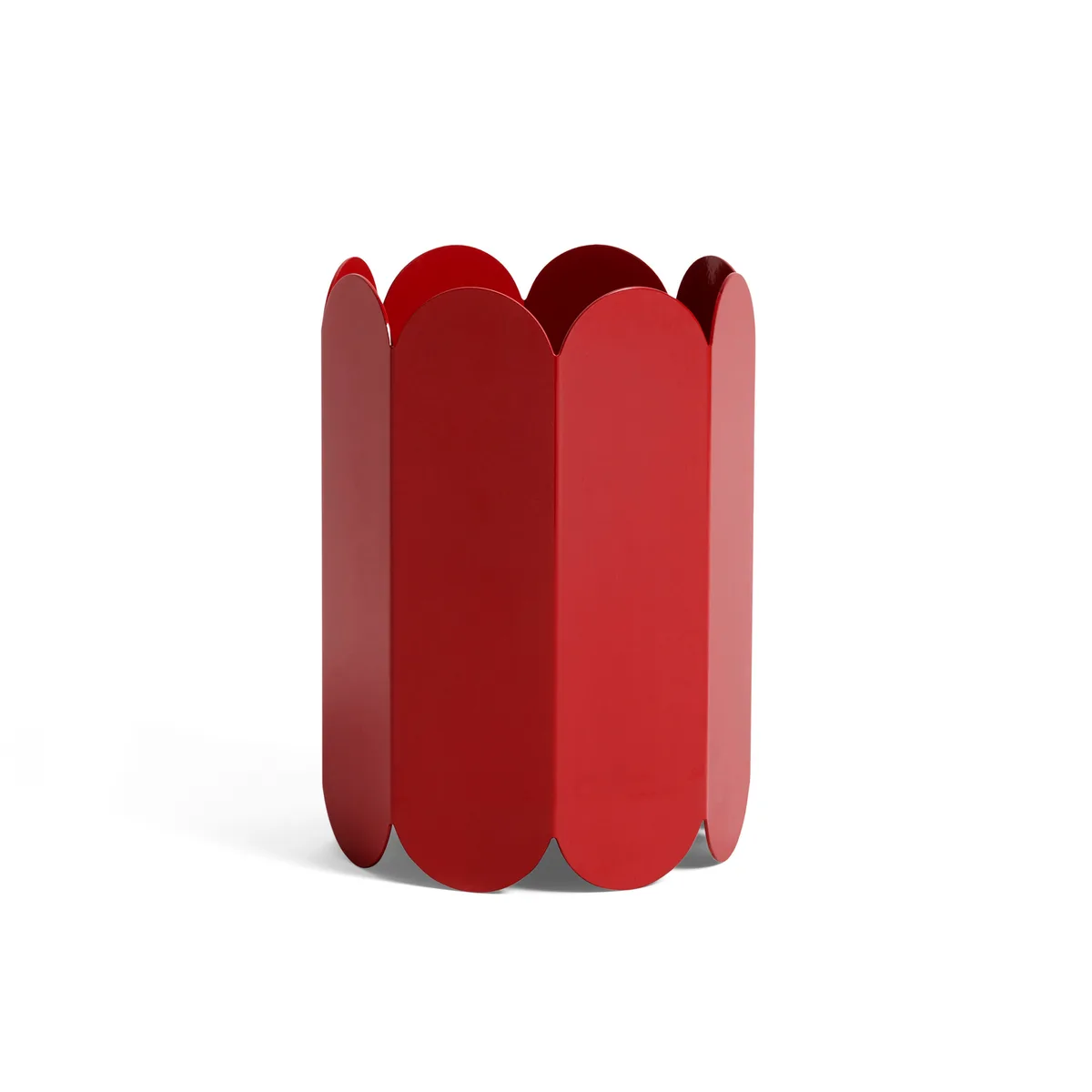 Vase Arcs - Rot - rostfreier Stahl - Designer Muller Van Severen van HAY – productfoto