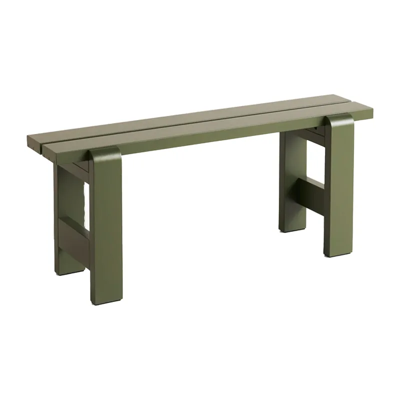Weekday Bank 111x23 cm Kiefernholz lackiert Olive från HAY – produktbild