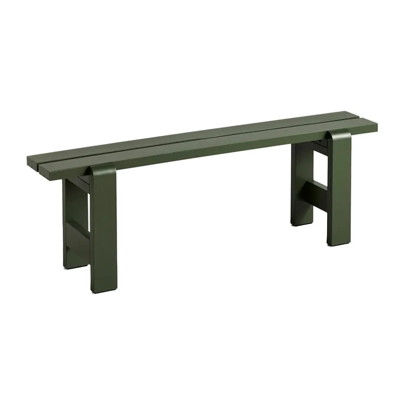 Weekday Bank 140x23 cm Kiefernholz lackiert Olive från HAY – produktbild