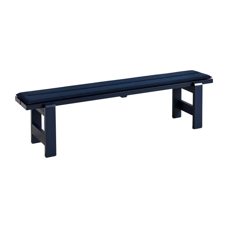 Weekday Bank 190x32 cm Kiefernholz lackiert Steel blue från HAY – produktbild