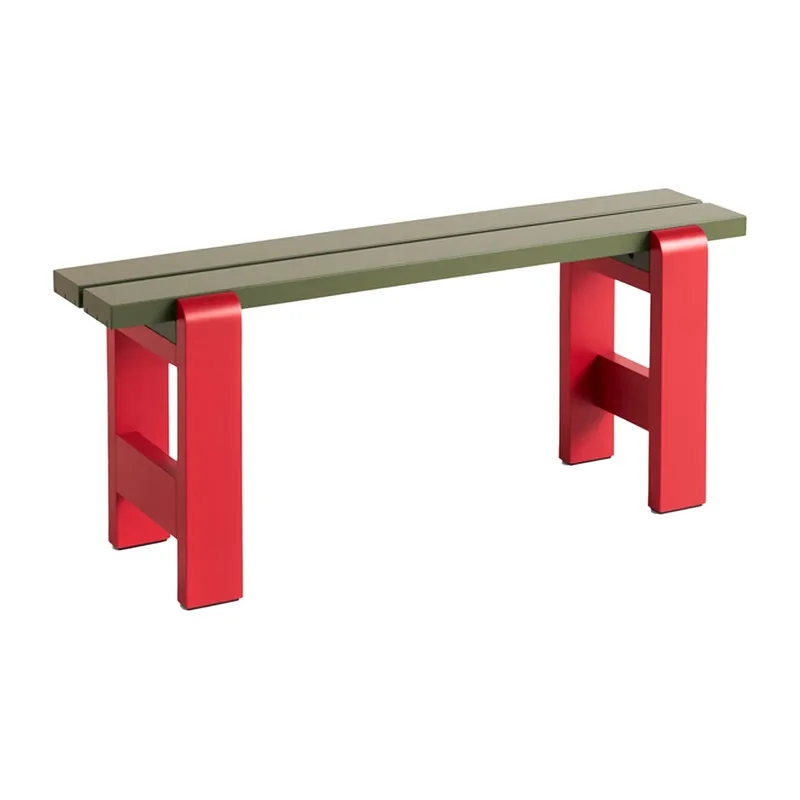 Weekday Bank Duo 111x23 cm Kiefernholz lackiert Olive-wine red från HAY – produktbild