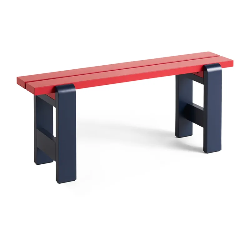 Weekday Bank Duo 111x23 cm Kiefernholz lackiert Wine red-steel blue från HAY – produktbild
