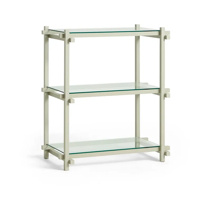Woody Column Wandregal Buche-clear glass, low by HAY – product photo