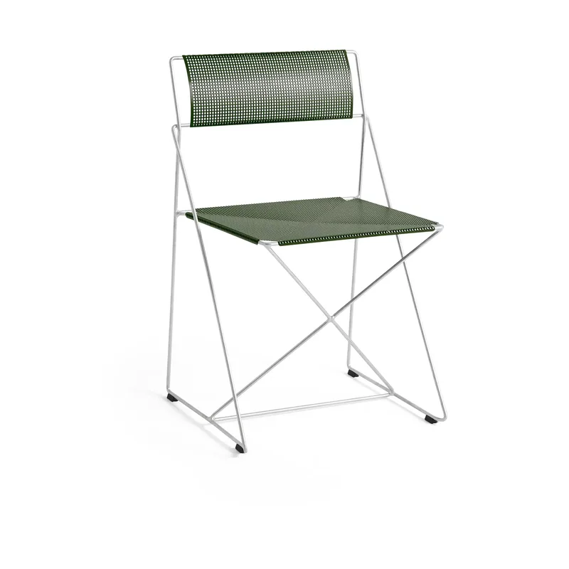 X-Line Indoor Outdoor Stuhl Autumn green-hot galvanised från HAY – produktbild