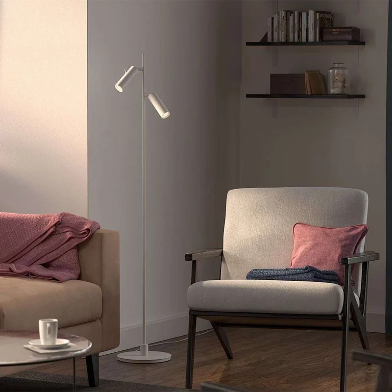 Pipeline 2 Vloerlamp Matt White de Herstal – photo du produit