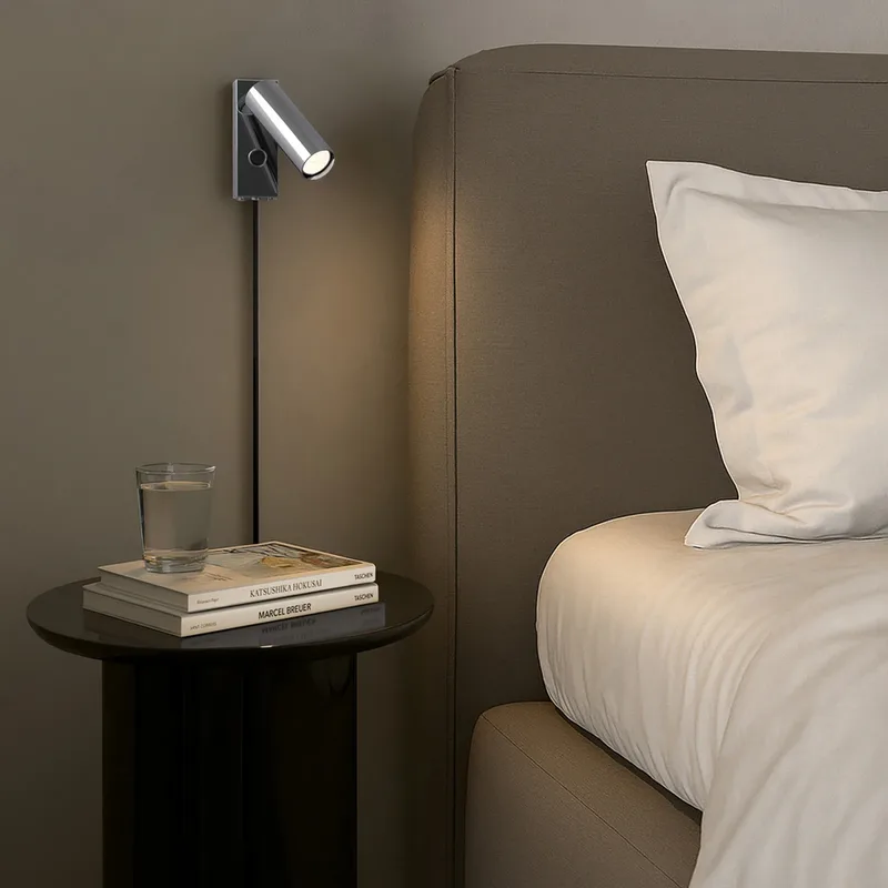 PIPELINE wandspot, chroomkleurig, hoogte 13 cm Stekker de Herstal – photo du produit