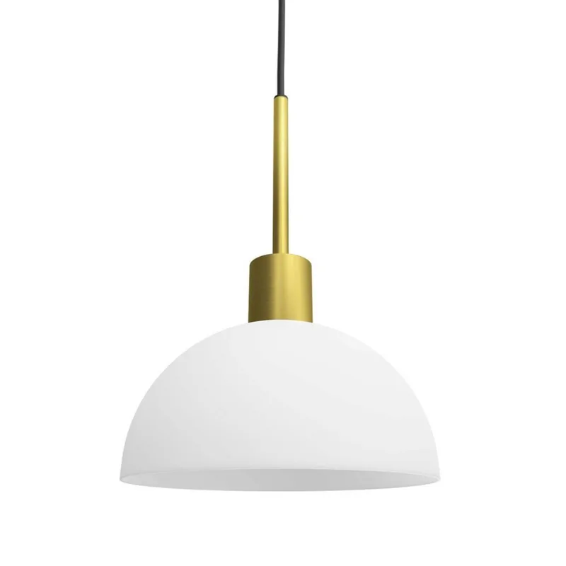 Vienda hanglamp messing/wit Ø 20 cm, glas de Herstal – photo du produit