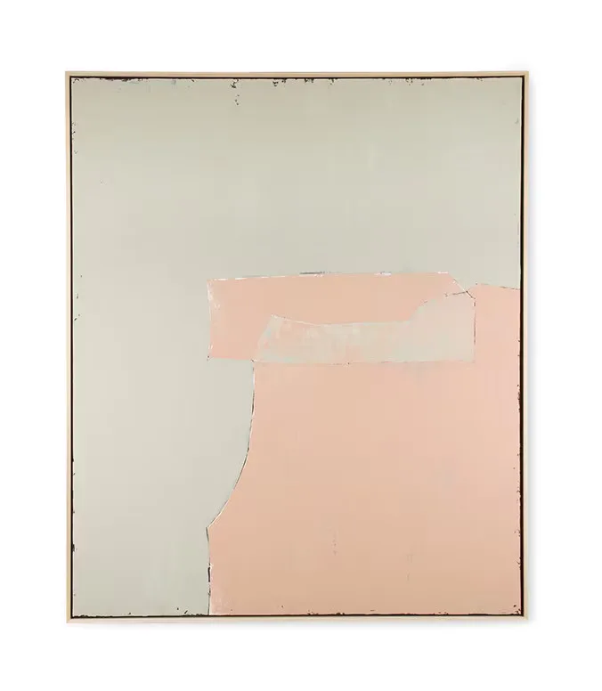 Abstract Canvas Schilderij - Groen en Roze - 120 x 100 cm de HKliving – photo du produit