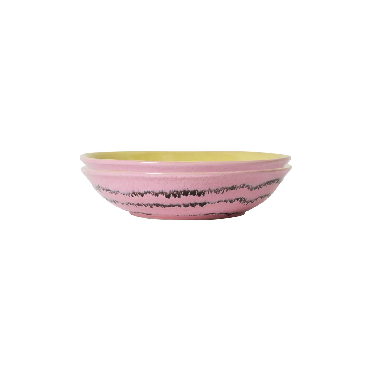 Assiette creuse 70s ceramics - Rose - Grès émaillé de HKliving – photo du produit