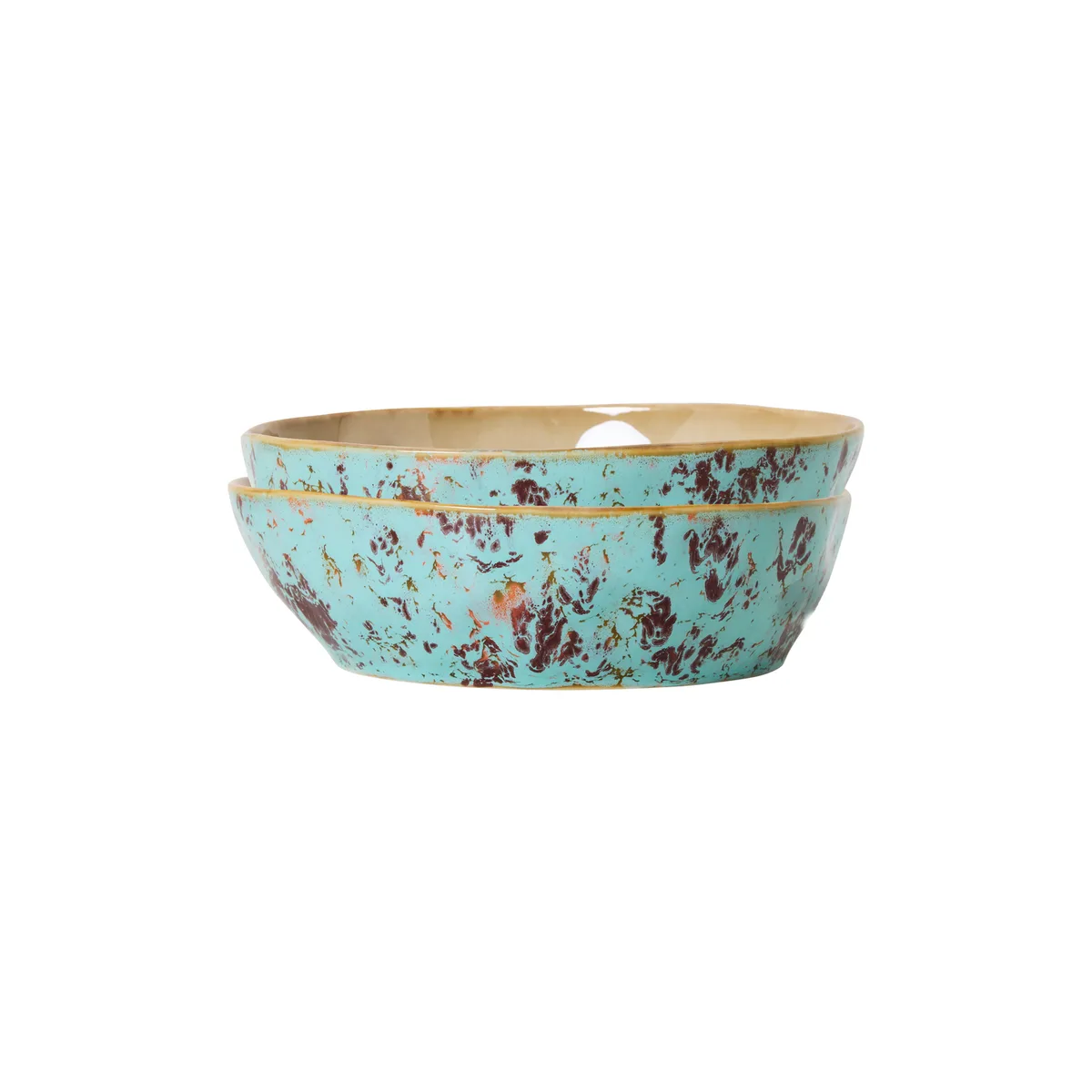 Bol à pâtes 70s ceramics - Vert - Grès émaillé de HKliving – photo du produit