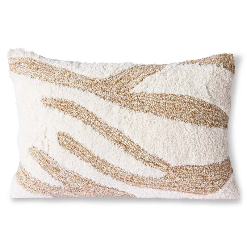 Fluffy Kissen 35 x 55cm Weiß-beige von HKliving – Produktfoto