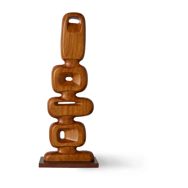 Hand carved wooden sculpture 71cm Brown by HKliving – product photo