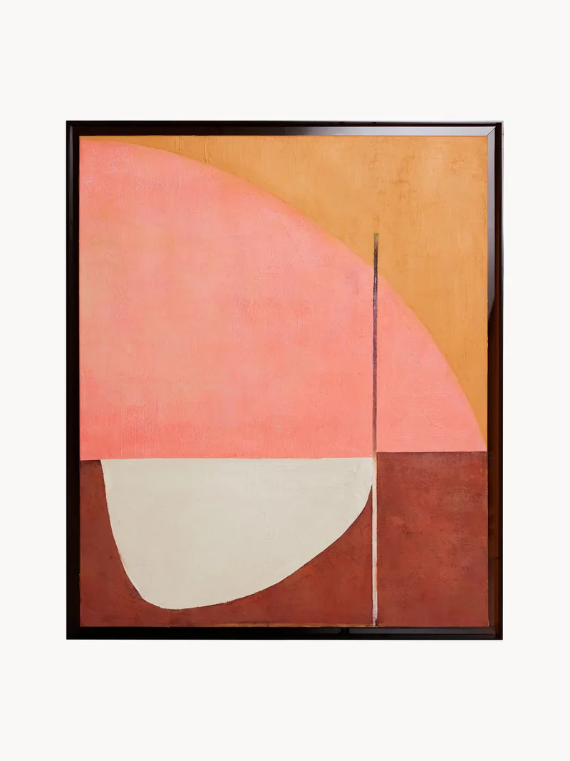Handbeschilderde ingelijste canvasdoek Roseate Hues de HKliving – photo du produit