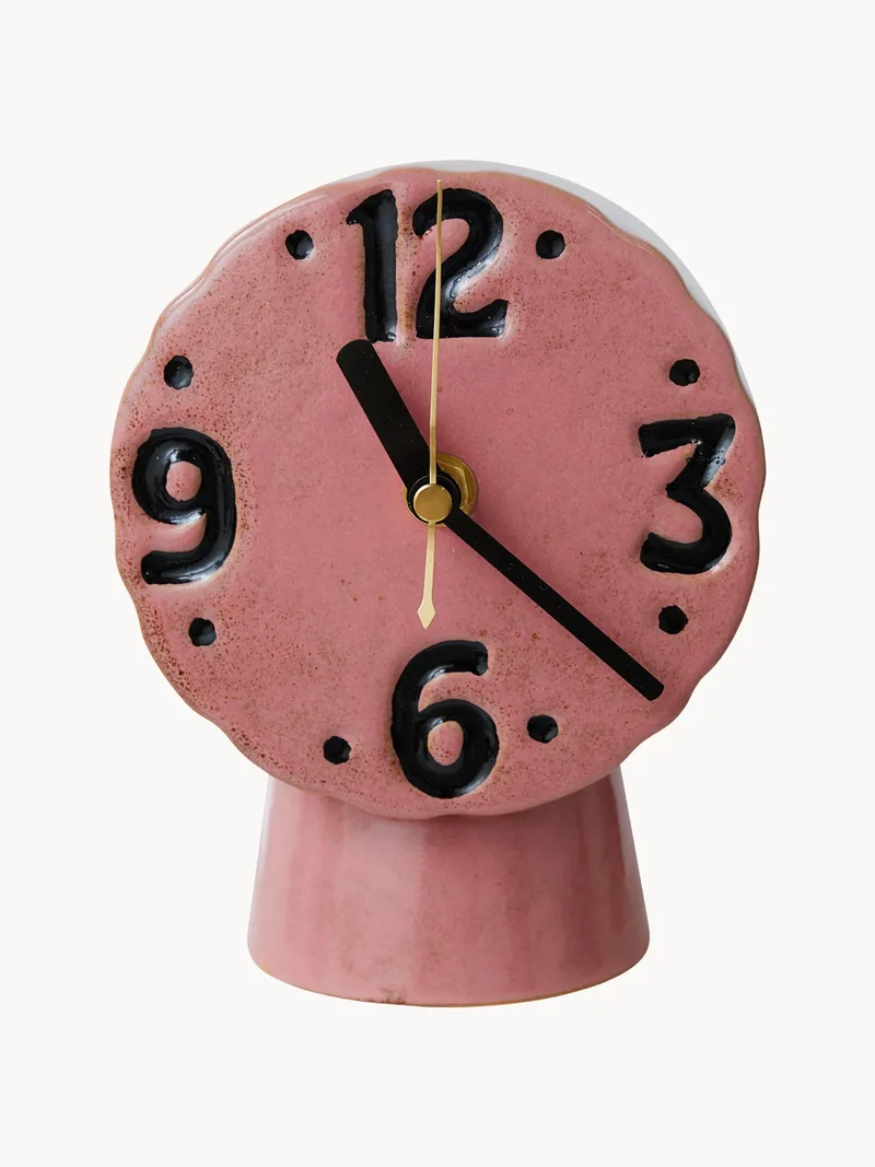 Handbeschilderde tafelklok Retro van keramiek de HKliving – photo du produit