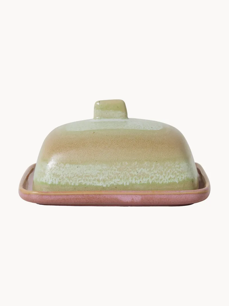 Handgemaakte botervloot 70's met reactief glazuur by HKliving – product photo