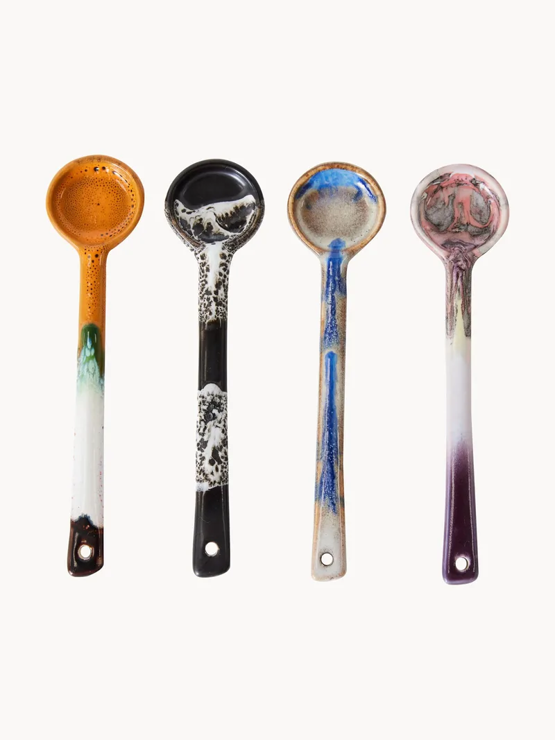 Handgemaakte lepels Reactive Glaze 70's, 4-delig de HKliving – photo du produit