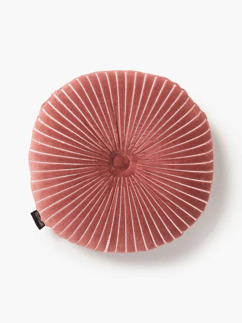 Handgemaakte rond katoenen kussen Ripple by HKliving – product photo