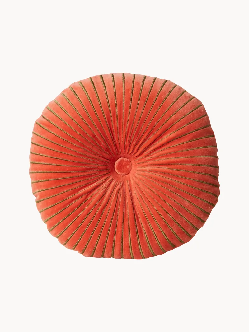 Handgemaakte rond katoenen kussen Ripple by HKliving – product photo