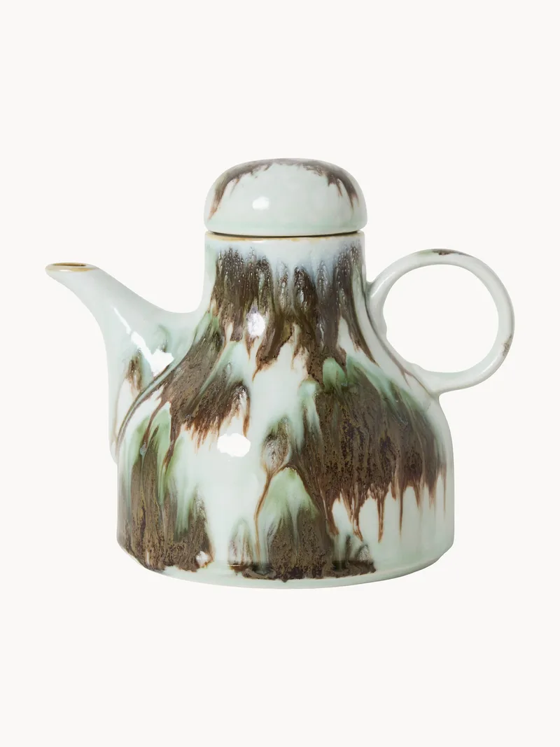 Handgemaakte theepot 70's met reactief glazuur, 990 ml by HKliving – product photo