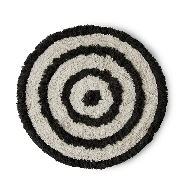 HK Living Badezimmer Teppich Ø80 cm Monochrome de HKliving – photo du produit