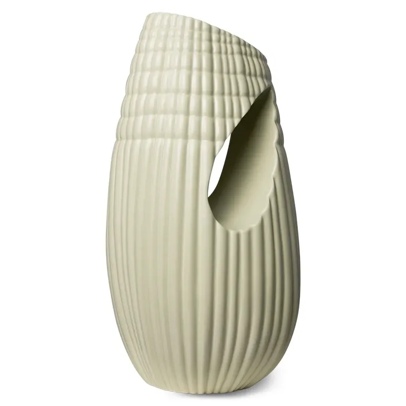 HK Objects Vase Geriffelt 14x32 cm Matt Mint by HKliving – product photo
